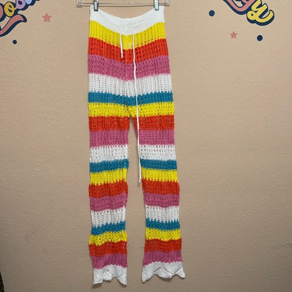 Judy Bridal Crochet Cover Up Pants - Picture 3 of 7